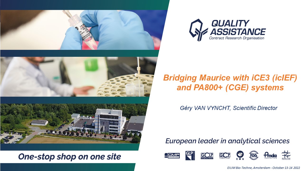 Quality-Assistance-Conference-Bridging Maurice with ICE3 and PA800 +