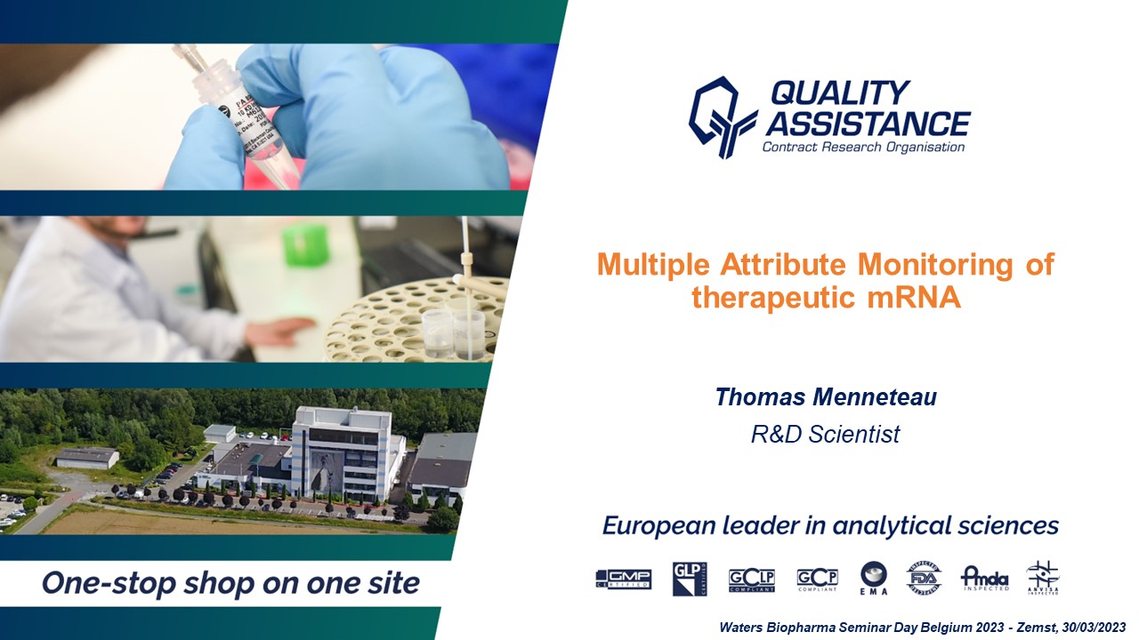 Conference_MAM of therapeutic mRNA_Quality Assistance_Conference