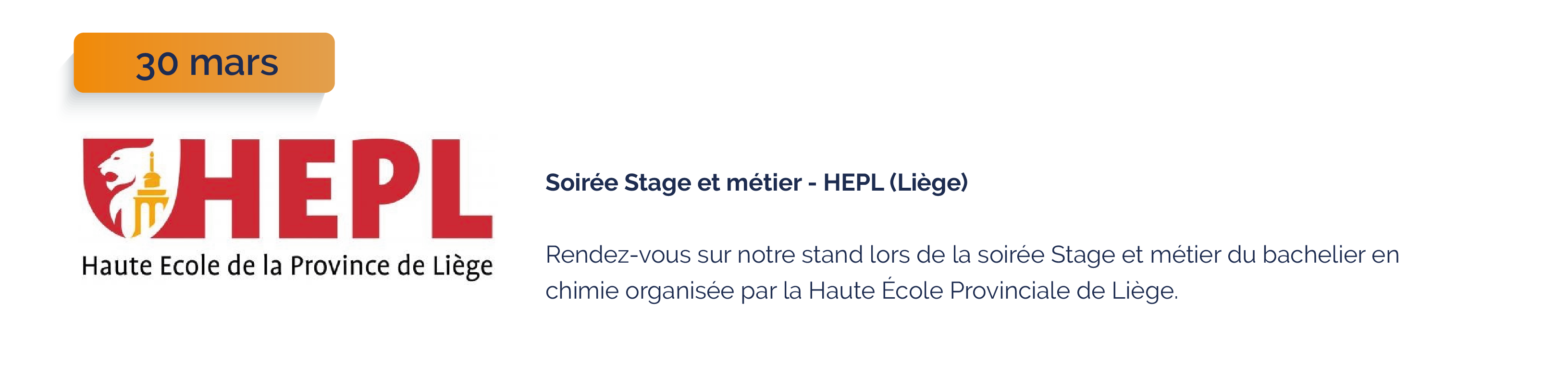 Soirée Stage et métier HEPL Liège 