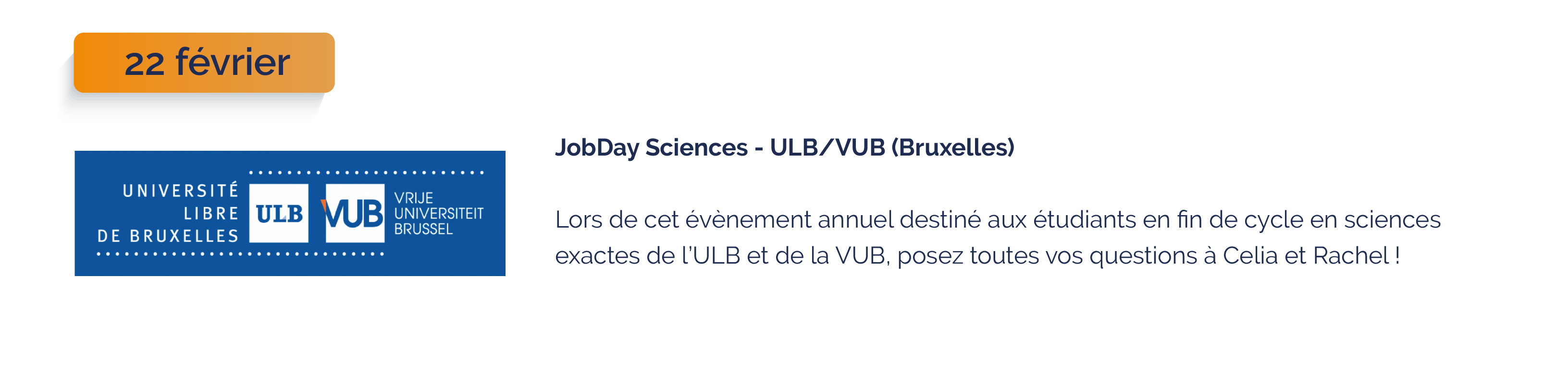 JobDay – Sciences ULB/VUB 