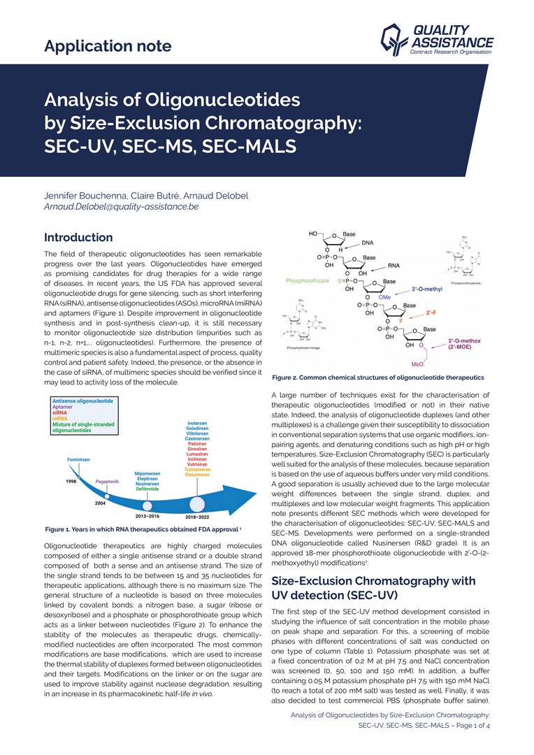 App note_SEC Oligos