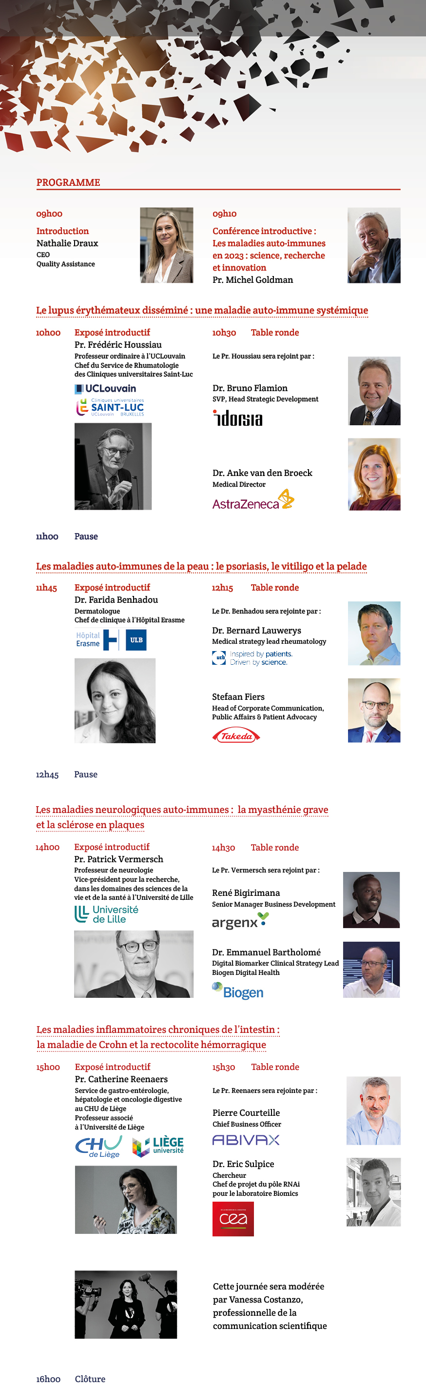 Programme Congrès Maladies auto-immunes