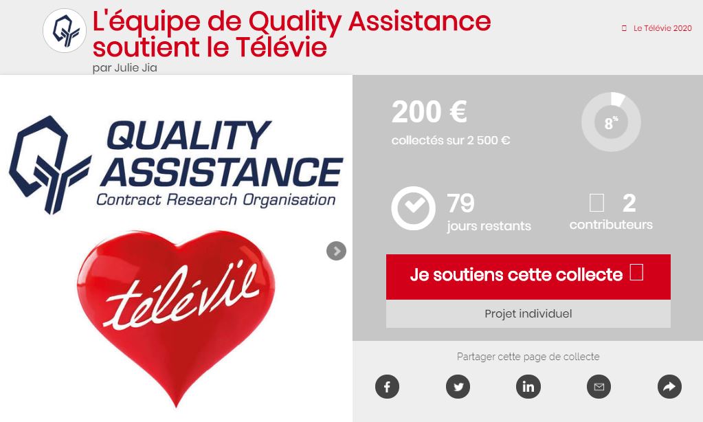 Dons télévie quality assistance