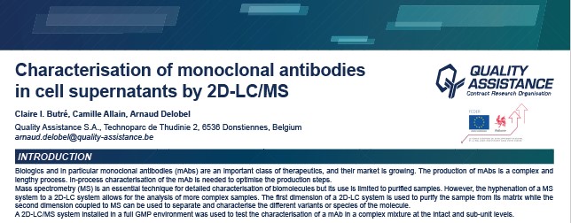 characterisation mAbs 2D LC MS